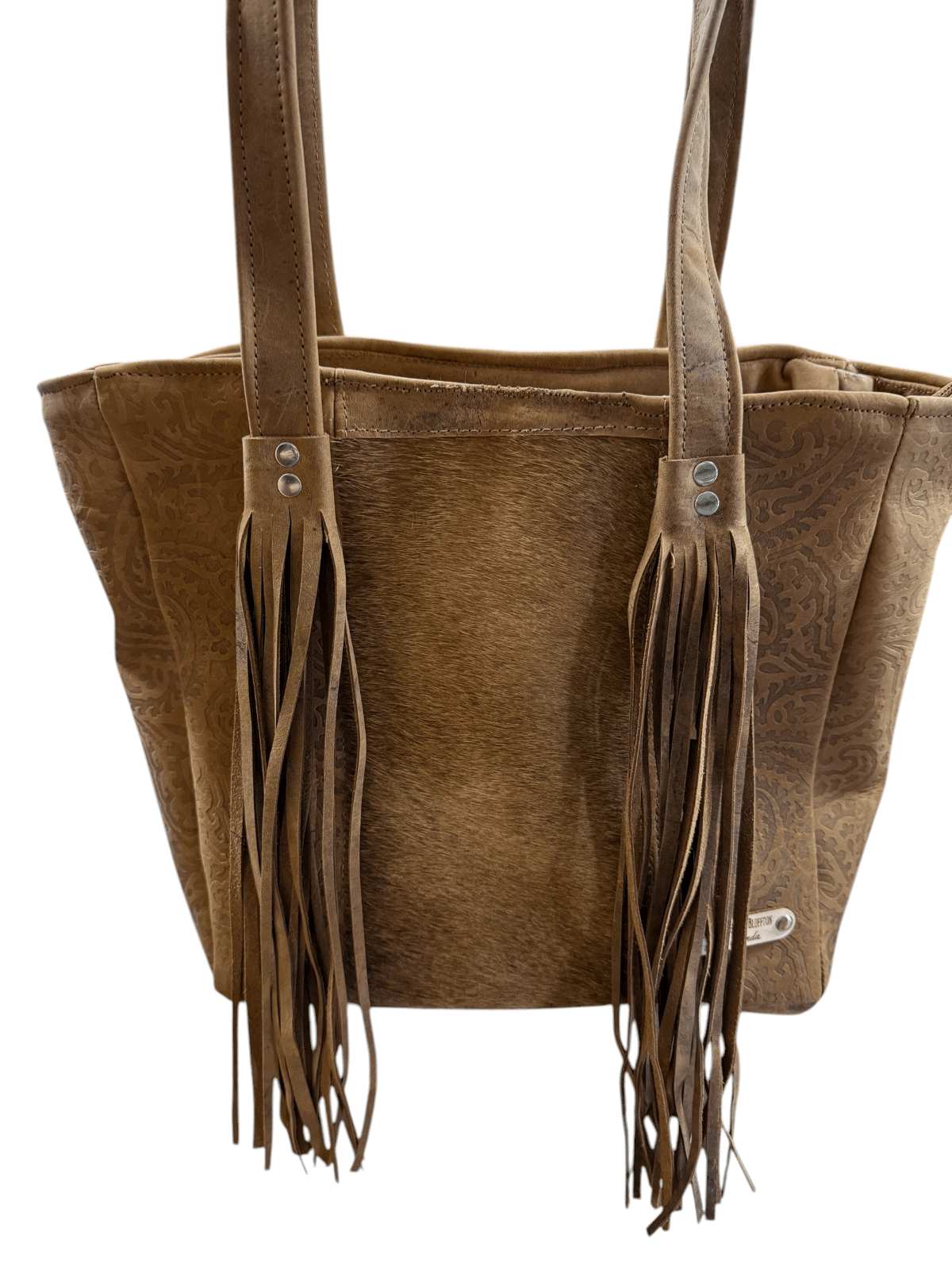 Beautiful Leather Urban Concealed Carry Tote with Fringe