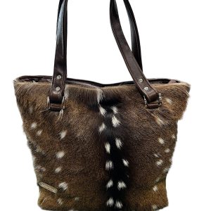 Concealed Carry Leather Axis Tote with Recessed Zipper