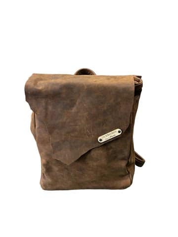 Handcrafted All-Leather Concealed Carry Backpack Small