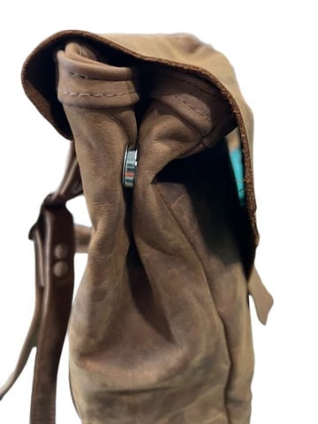 Handcrafted All-Leather Concealed Carry Backpack Small - Image 2