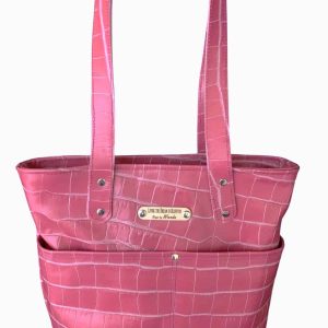 Beautiful Leather Croc Urban Tote - Not Concealed Carry