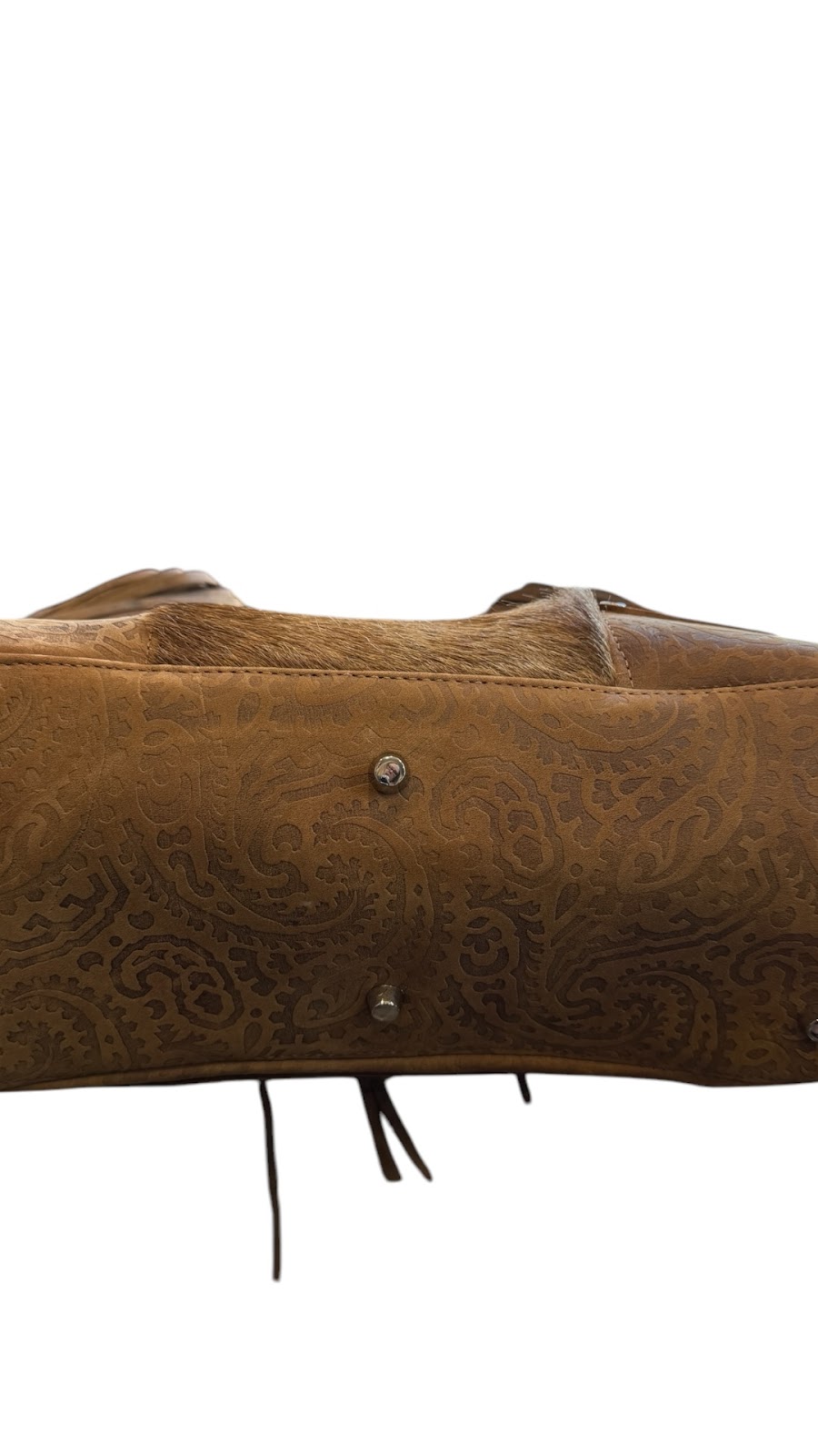 Beautiful Leather Urban Concealed Carry Tote with Fringe - Image 3