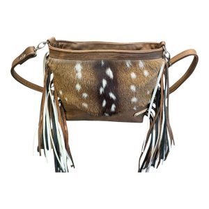 Axis Deer and Leather Alina Tri-Color Fringe Crossbody Concealed Carry Bag