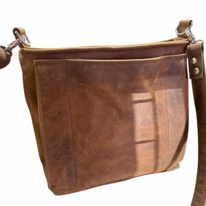 Leather and Axis Concealed Carry Tote with Bling