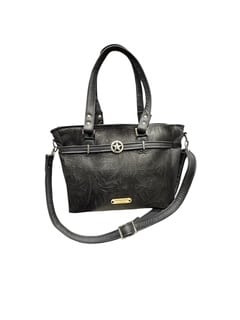 Handcrafted from rich tooled leather Concealed Carry Tote