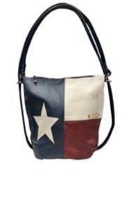 Handcrafted Leather Texas Theme Krystal Convertible Bag