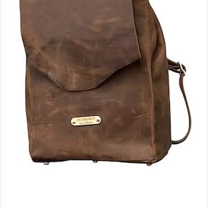Handcrafted All-Leather Concealed Carry Backpack Large