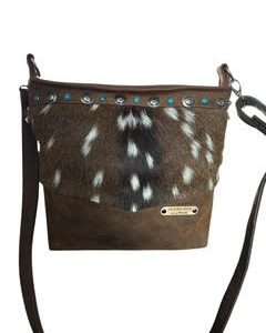 Leather and Axis Concealed Carry Tote with Bling