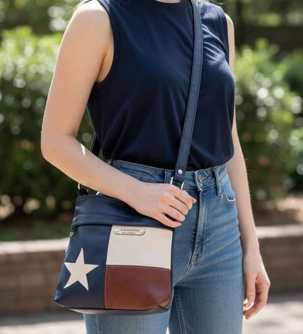 Texas Pride Crossbody Bag – Handcrafted Leather Style